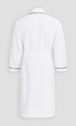 Load image into Gallery viewer, Giza Cotton White &amp; Green Bathrobe

