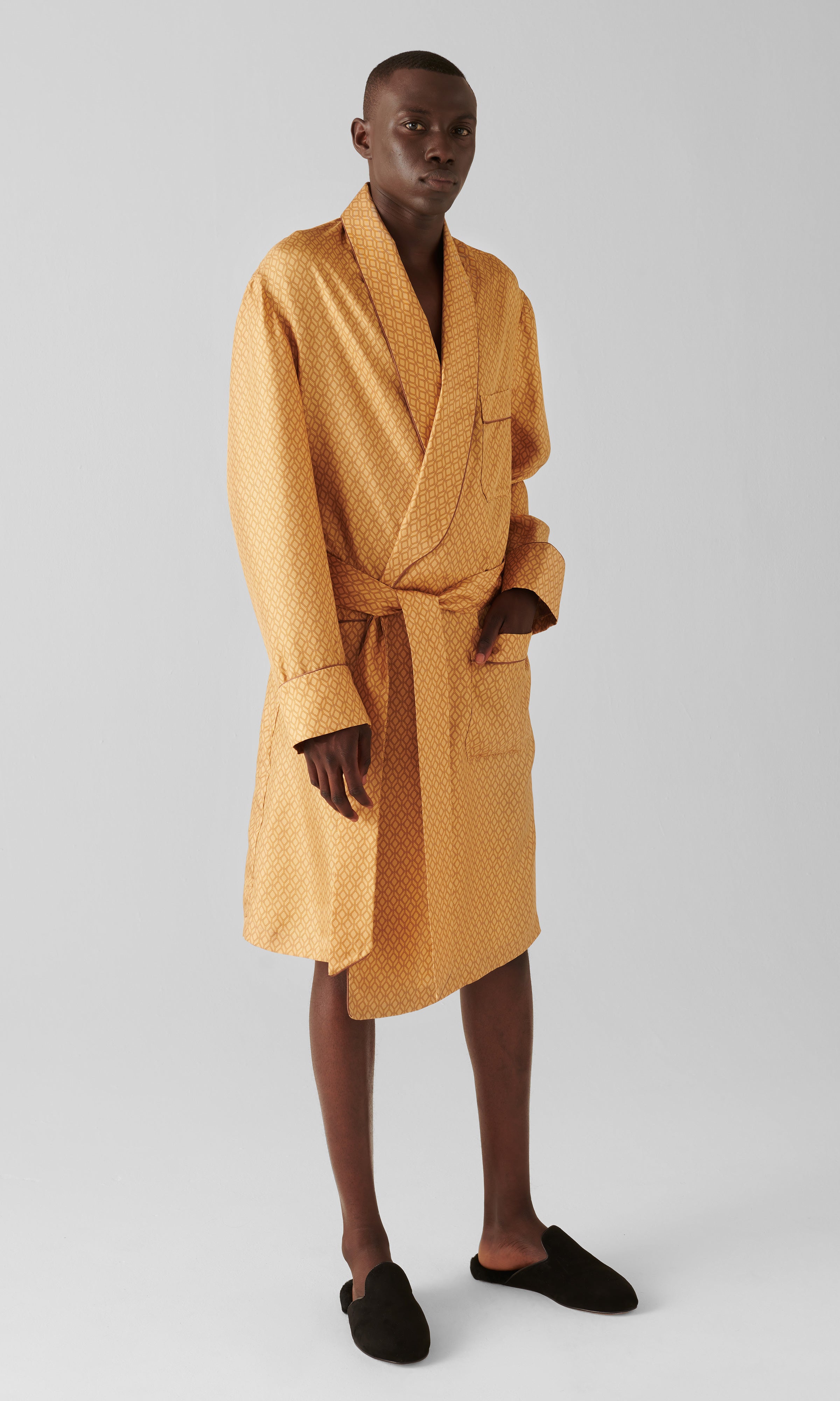 Men's silk robe by Almeta
