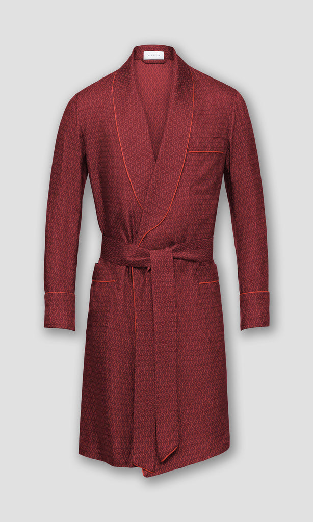 Quilted Velour Robe in Bordeaux | Luxury Dressing Gown for Women | Pretty  You London